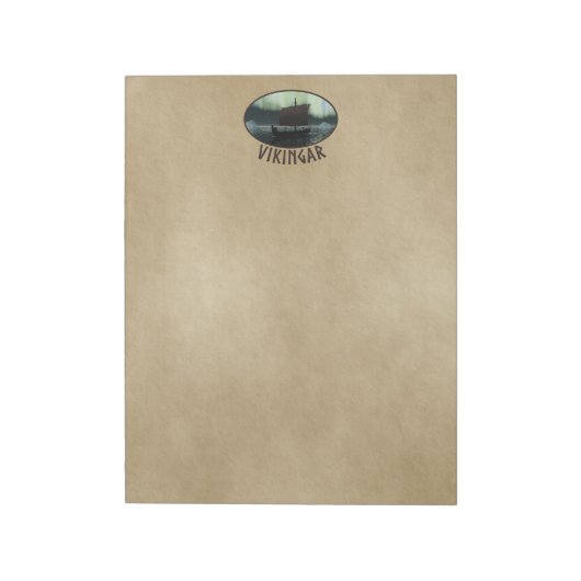Viking Ship under Northern Lights Notitieblok (Linkerzijde)