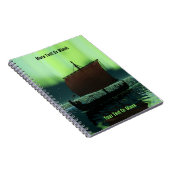 Viking Ship under Northern Lights Notitieboek (Rechterzijde)