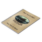 Viking Ship under Northern Lights Notitieboek (Linkerzijde)