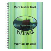 Viking Ship under Northern Lights Notitieboek (Voorkant)