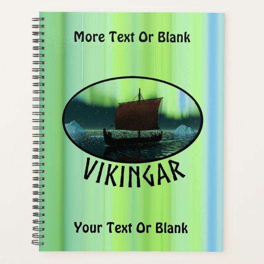 Viking Ship under Northern Lights Planner (Voorkant)