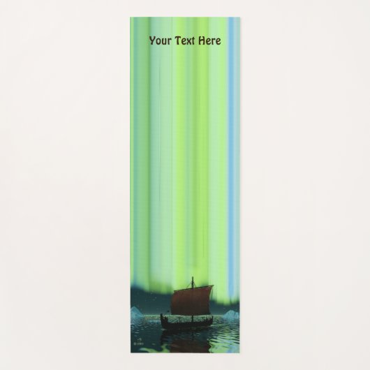 Viking Ship under Northern Lights Yogamat (Voorkant)