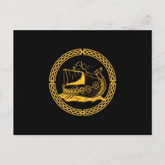Viking Ship Warrior Valhalla Norse Mythology Gift Briefkaart