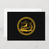 Viking Ship Warrior Valhalla Norse Mythology Gift Briefkaart (Voorkant / Achterkant)