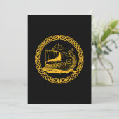 Viking Ship Warrior Valhalla Norse Mythology Gift Kaart (Staand voorkant)
