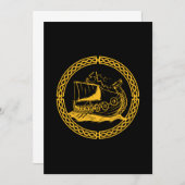 Viking Ship Warrior Valhalla Norse Mythology Gift Kaart (Voorkant / Achterkant)