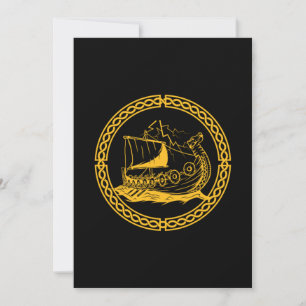 Viking Ship Warrior Valhalla Norse Mythology Gift Kaart
