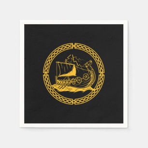 Viking Ship Warrior Valhalla Norse Mythology Gift Servet