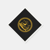 Viking Ship Warrior Valhalla Norse Mythology Gift Servet (Hoek)