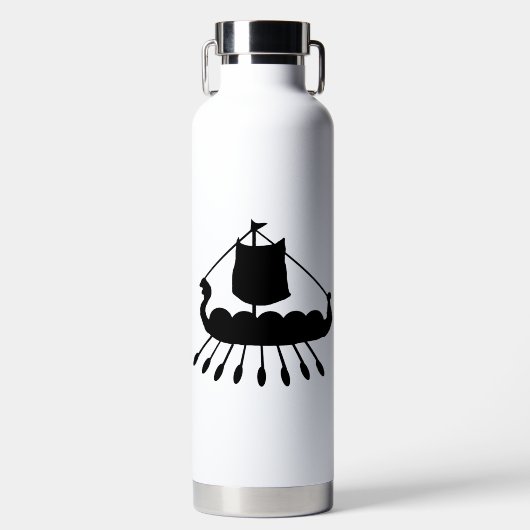 Viking Ship Water Fles (Voorkant)