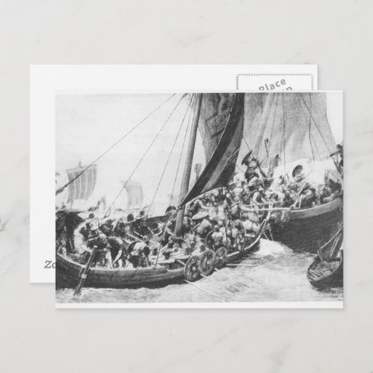 Viking Ships Briefkaart (Voorkant / Achterkant)