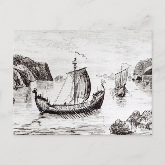 Viking Ships Briefkaart (Voorkant)