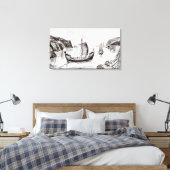 Viking Ships Canvas Afdruk (Insitu (Slaapkamer))