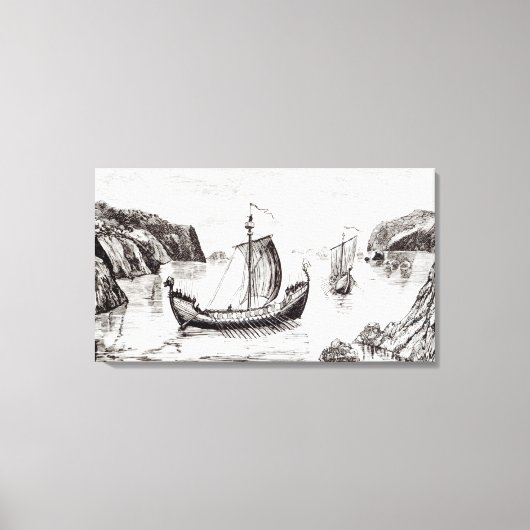 Viking Ships Canvas Afdruk (Voorkant)