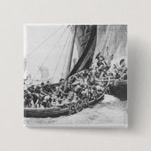 Viking Ships Vierkante Button 5,1 Cm (Voorkant)