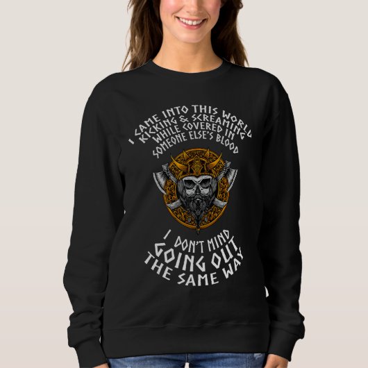 Viking Shirt, Noors Man Odin & Walhalla, in deze Trui (Voorkant)