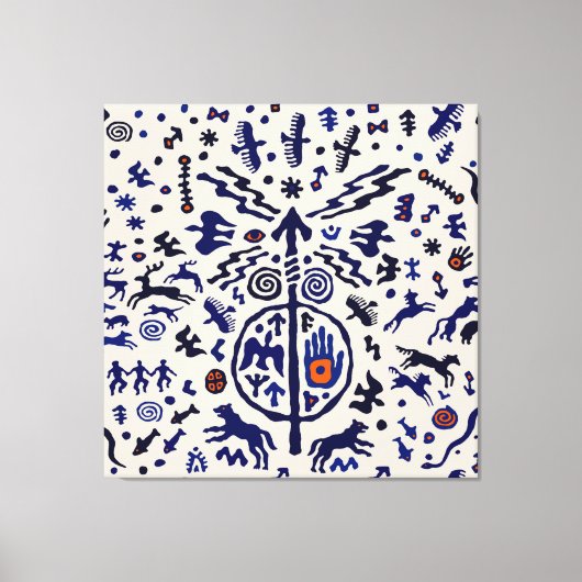 Viking sjamaan ritueel talisman canvas afdruk (Voorkant)
