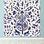 Viking sjamaan ritueel talisman canvas afdruk (Insitu (Houten vloer))