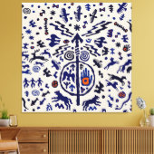 Viking sjamaan ritueel talisman canvas afdruk (Insitu (Woonkamer))