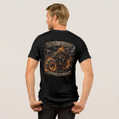Viking Skelet Biker T-Shirt Tri-Blend Shirt (Achterkant volledig)