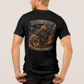 Viking Skelet Biker T-Shirt Tri-Blend Shirt (Achterkant)