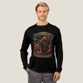 Viking Skelet Biker Tri-Blend Shirt (Voorkant)