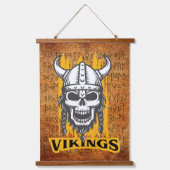 Viking Skeleton Hanging Tapestry Hangend Wandkleed (Voorkant)