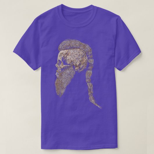 Viking Skull Beard Lodbrok Beard T-shirt (Design voorkant)