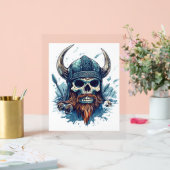Viking Skull Berserker Acryl Bord (Huwelijk)