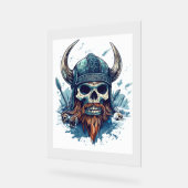 Viking Skull Berserker Acryl Bord (Hoek)