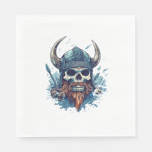 Viking Skull Berserker Servet (Voorkant)