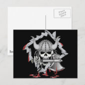 Viking Skull Briefkaart (Voorkant / Achterkant)