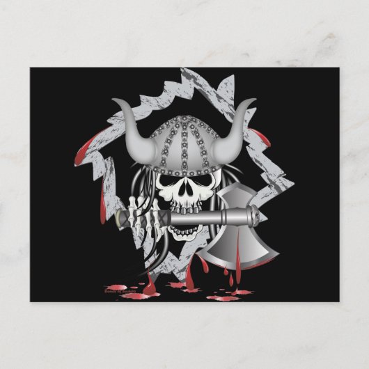 Viking Skull Briefkaart (Voorkant)