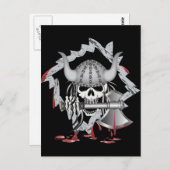Viking Skull Briefkaart (Voorkant / Achterkant)