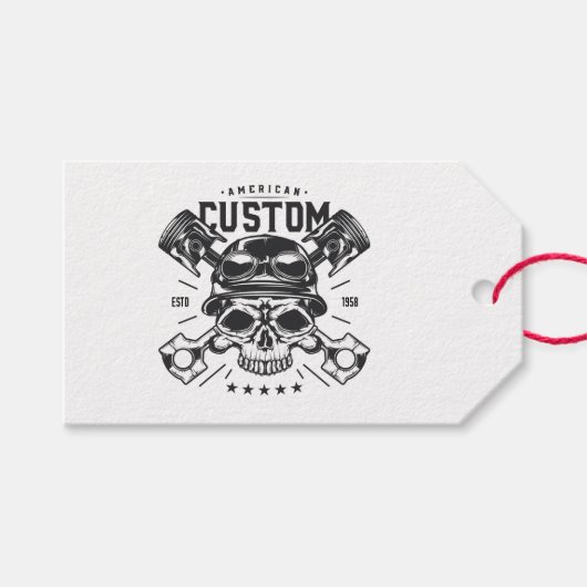 Viking Skull Cadeaulabel (Voorkant (Horizontaal))