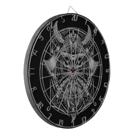 Viking Skull Dartboard Dartbord (Voorkant Links)