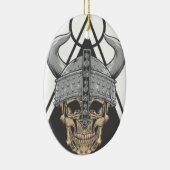 Viking Skull Keramisch Ornament (Rechts)
