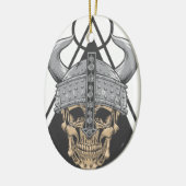 Viking Skull Keramisch Ornament (Links)