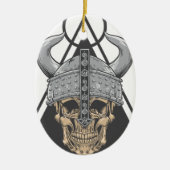 Viking Skull Keramisch Ornament (Voorkant)