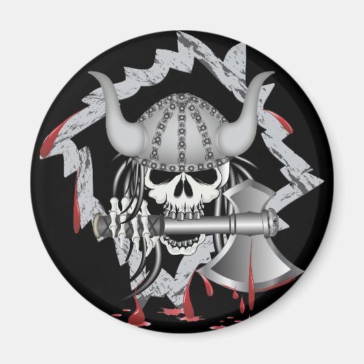 Viking Skull Magneet (Voorkant)