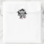 Viking Skull Ronde Sticker (Tas)