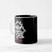 Viking Skull Tweekleurige Koffiemok (Voorkant links)