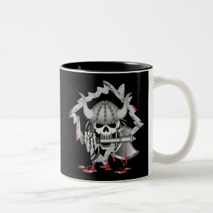 Viking Skull Tweekleurige Koffiemok