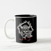 Viking Skull Tweekleurige Koffiemok (Links)