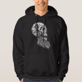 Viking Skull Weird Bizarre Fun Dark Hoodie (Voorkant)