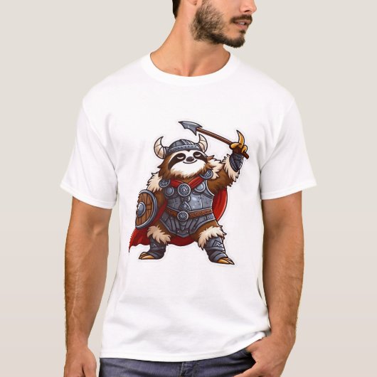 viking sloth Oversized T-Shirt (Voorkant)