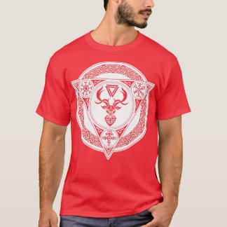 Viking Stag Vegvisir Helm of Awe Valknut Norse T-shirt