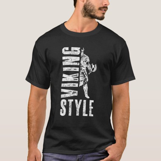 Viking Style Warrior Valhalla Odin Workout Scandin T-shirt (Voorkant)