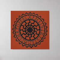 Viking Sun Keltische Rune Kalender Canvas