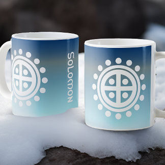 Viking Sun Wheel Symbool - gepersonaliseerd Grote Koffiekop